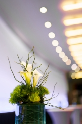 <p>Blumendekoration im Foyer der Frankfurter Sportgala</p>